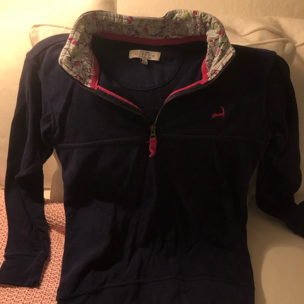 Sweatshirt- three quarter zip Cuffys brand. SMALL